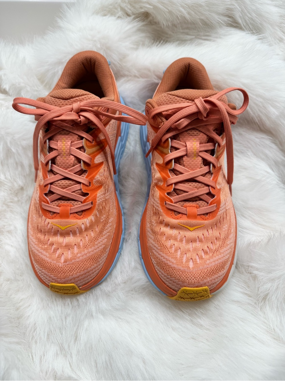 Hoka One One Women's Peach-Orange Running Sneakers
